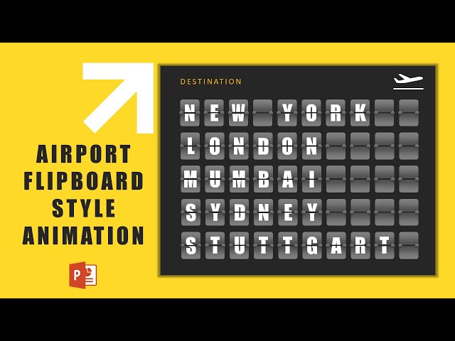 How to Create Airport Flipboard Animation in PowerPoint