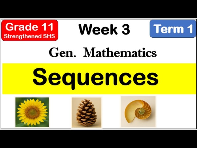 Grade 11 General Math | Intro to Sequences | First Term (Term 1) Week 3 Strengthened SHS curriculum