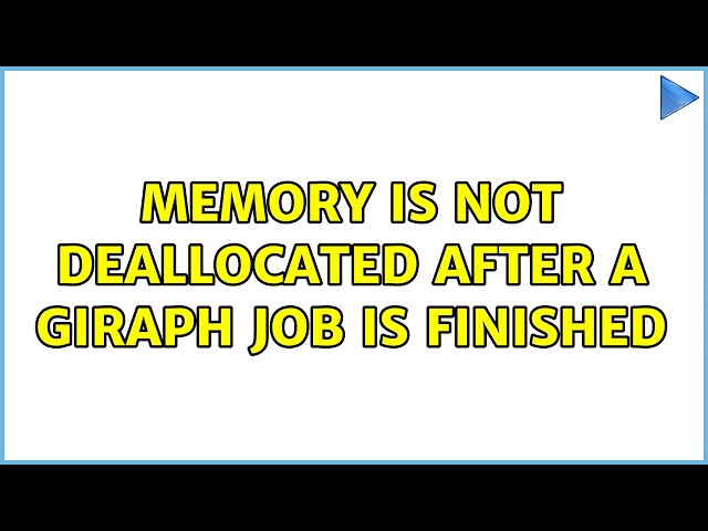 Memory is not deallocated after a giraph job is finished