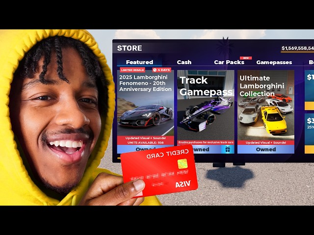 SPENDING ALL MY ROBUX FOR EVERYTHING IN ROBLOX DRIVING EMPIRE