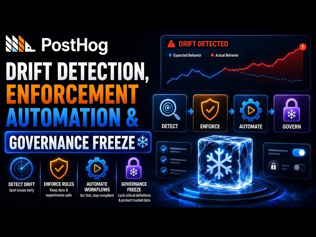 PostHog Drift Detection, Enforcement Automation, Governance Freeze | Build Trusted Analytics| Uplatz
