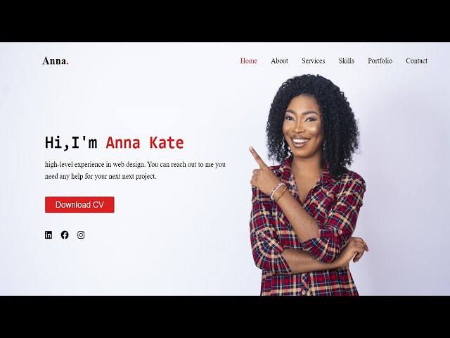 How to make a personal portfolio website using HTML and CSS.