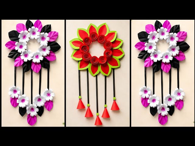 2 Easy Paper Wall Hanging | Diy Home Decoration / A4 Paper Flower Wall Hanging / Easy DIY Crafts 