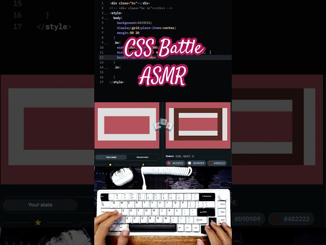 ASMR CSS-Battle December 13rd 2025 #programming #cssbattle #asmr #shorts
