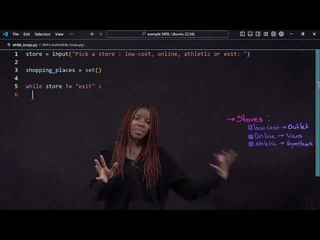 Python while loops - clothes shopping with Mel