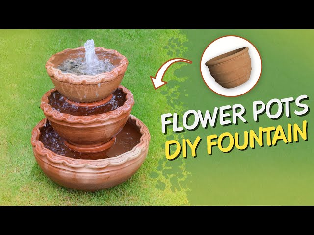 Super Easy Do-it-yourself Waterfall Fountain using Flower pots