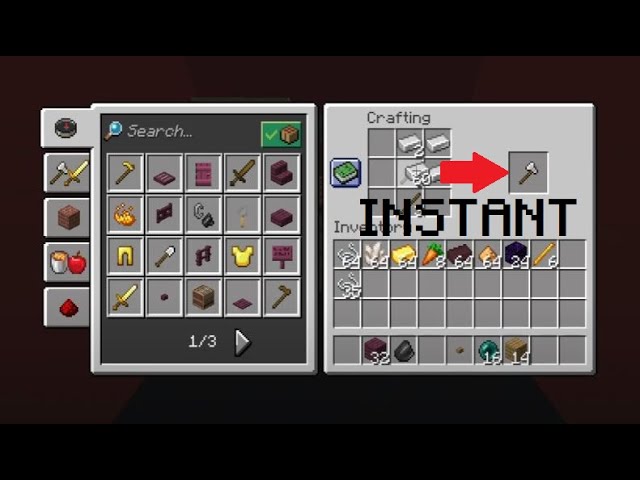 Fast crafting using spacebar trick