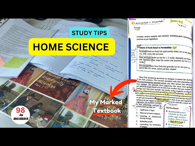 HOME SCIENCE CLASS 12 TIPS+NOTES | How I scored 98 in Board Exams | Home Science CBSE