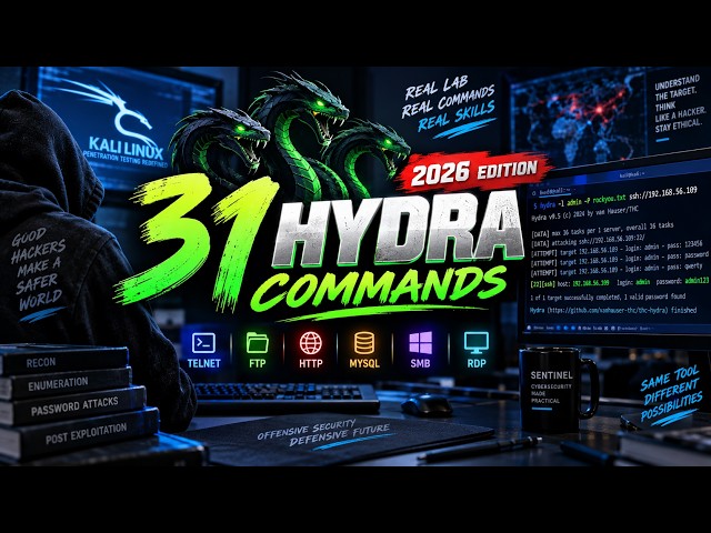 How Hackers Use Hydra in 2026 — 31 Commands Explained