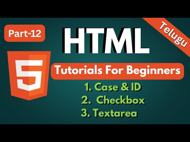 HTML Part-12 in Telugu | HTML Full Course | @ComputerW0rld #html