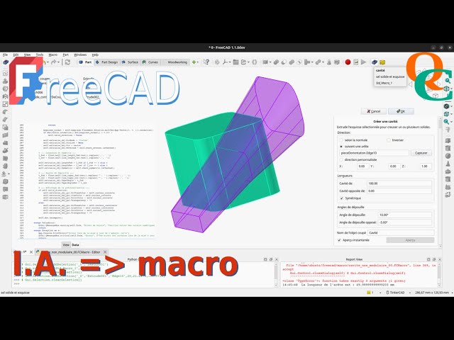 Comment créer vos propres commandes FreeCAD avec l'I.A.?