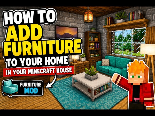How to Add FURNITURE to Your Minecraft House! | Easy Minecraft Tutorial