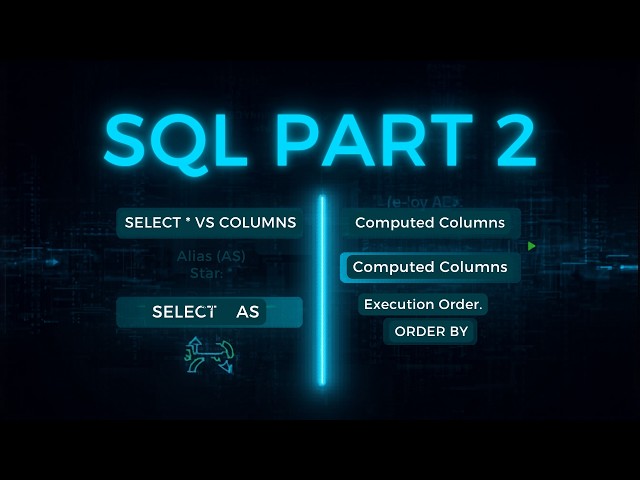 SQL Tutorial for Beginners to Advanced | SELECT Statement| Part-2