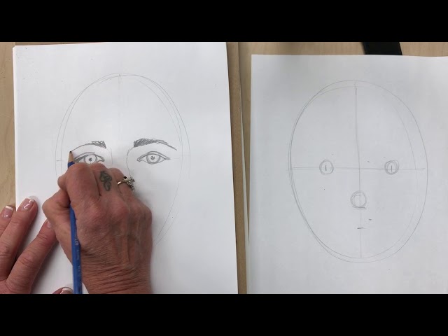 Self-portrait drawing 3-5th grade