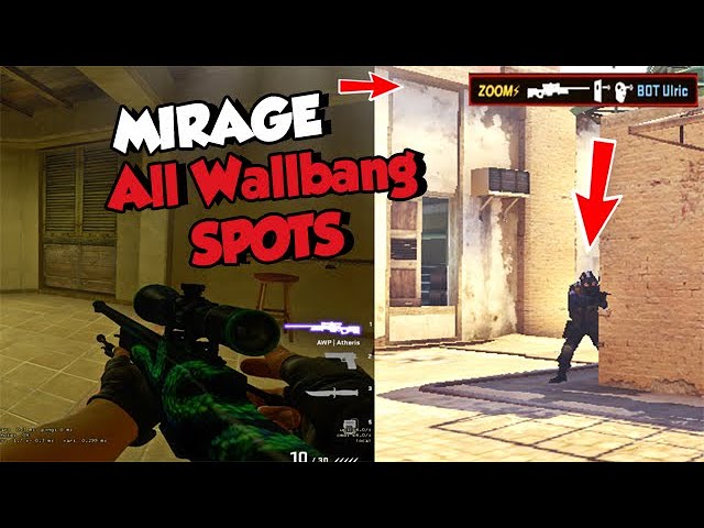 MIRAGE ALL WALLBANG SPOTS - FREE KILLS CS2
