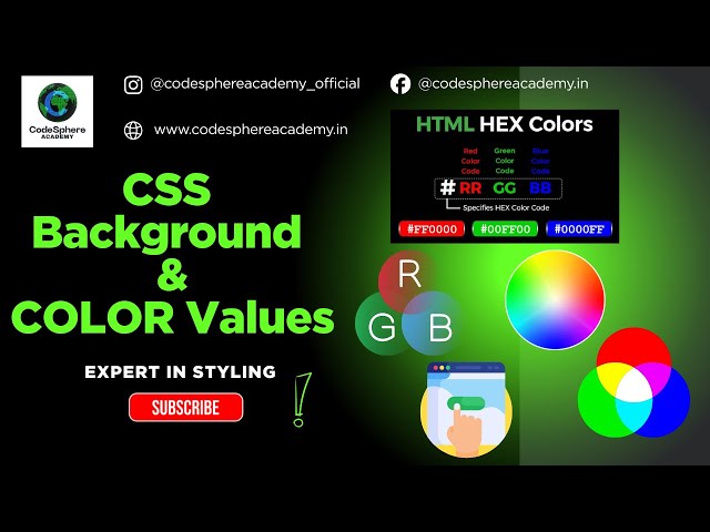 Session 2:  CSS background and COLOR Values