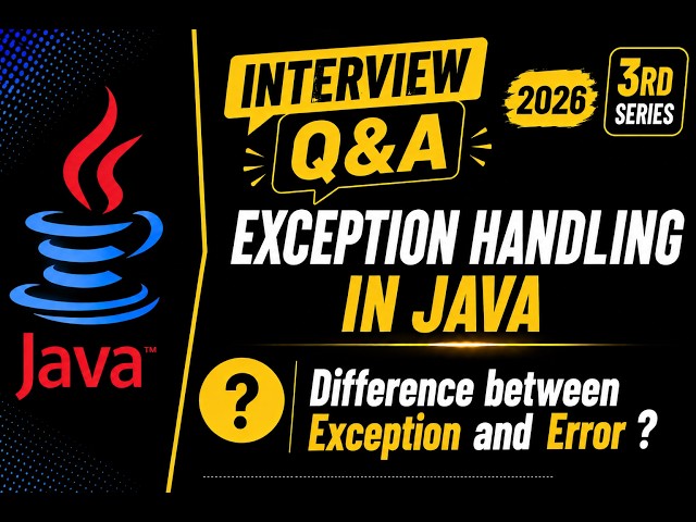 Difference between Exception and Error in Java
