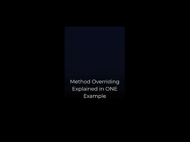 Method Overriding in Java- Simple Explanation for Beginners