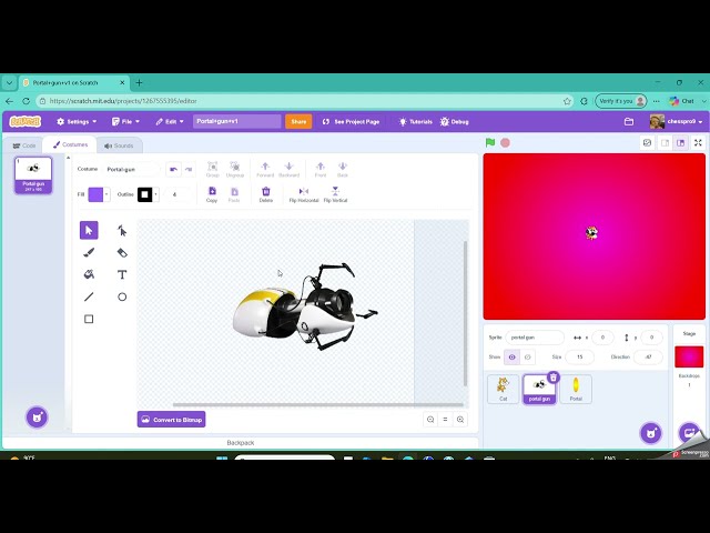 Portal Gun Game In Scratch!