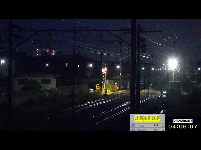 JR 中央本線ライブカメラ② （春日居町 ⇔ 石和温泉）下り甲府、松本方面【6月】