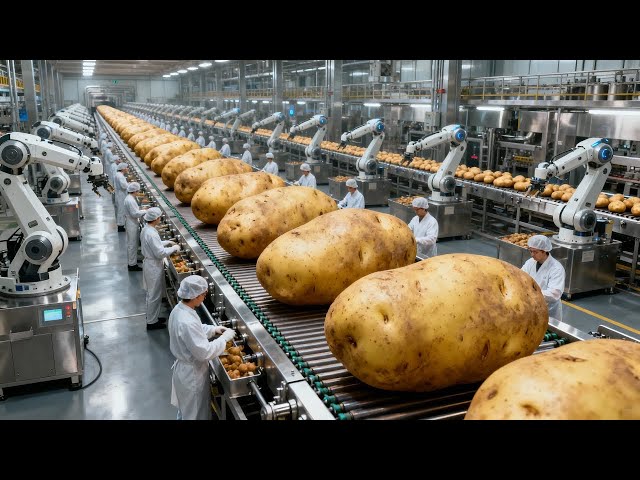 Inside a Pringles Production Line: From Raw Potatoes to Stacked Potato Crisps (Full Process)