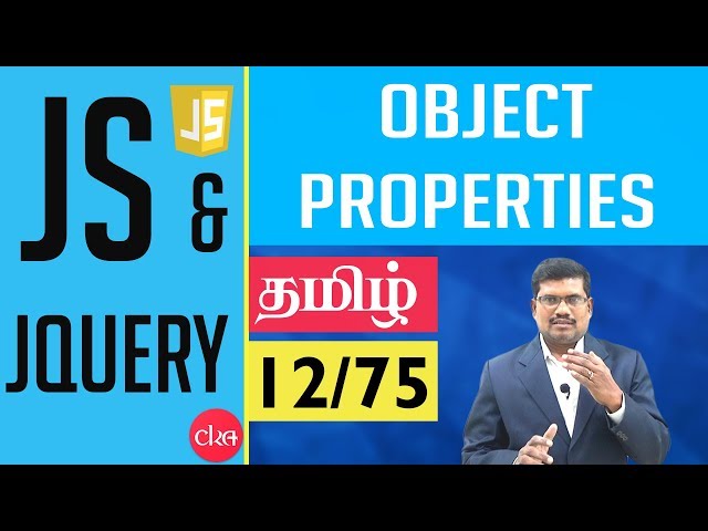 #12 Object Properties in JavaScript || JavaScript and J Query In Tamil
