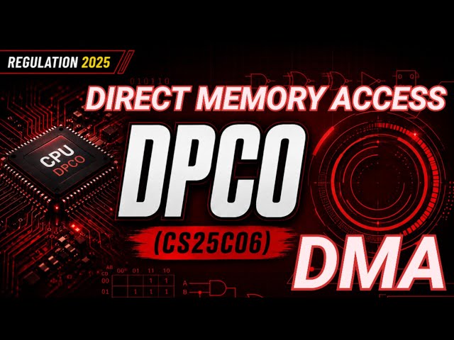 Direct Memory Access (DMA) | DPCO | DMA | CS25C06| Regulation 2025 #cs25c06 #dma #dpco #r2025 