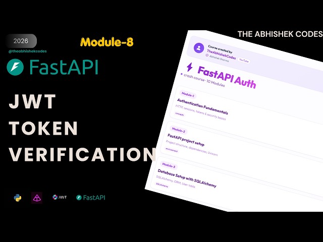 JWT Token Verification & Protected Routes | FastAPI Tutorial | JWT Authentication in FastAPI |
