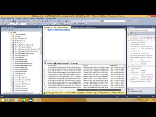 Crear base de datos de ejemplo AdventureWork en SQL Server 2014