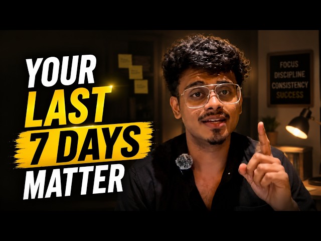 IAT 2026: What Toppers Do in the Last 7 Days