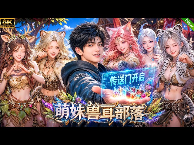 全新动漫上线❄️❄️穿越兽耳娘部落，凭借传送门系统，无限从现实世界运输物资！#动漫 #anime