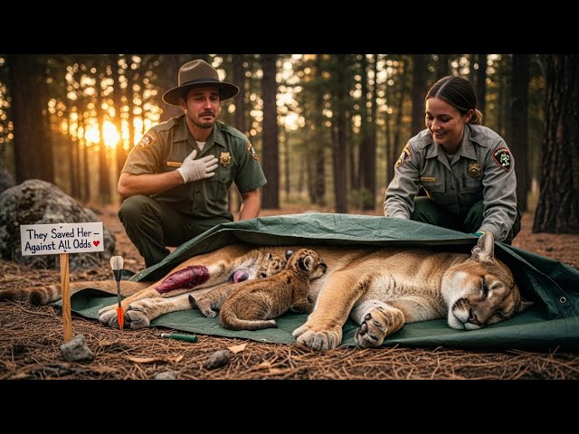 Unbelievable Rescue! Brave Team Battles Giant Python to Save a Mother Lion