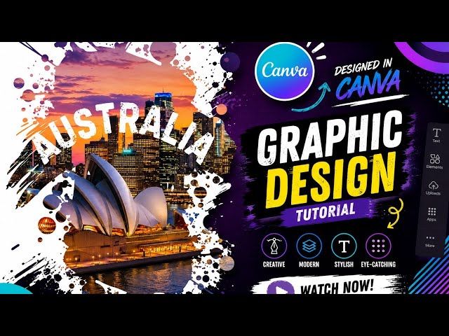 Canva Splash Poster Design | Easy Canva Tutorial for Beginners