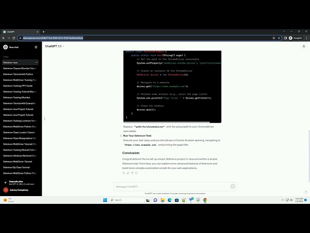 build selenium project java