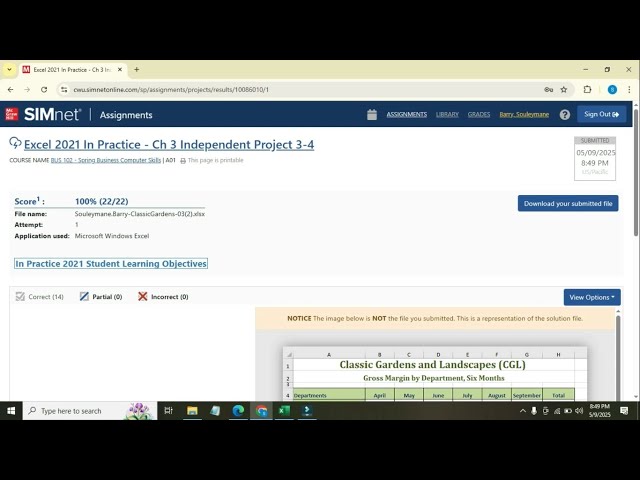 Excel 2021 In Practice - Chapter 3 Independent Project 3-4 | Full Step-by-Step Solution |2024 Part 1