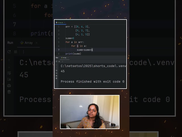 No body will tell u aboiut this trick in 2D Array Sum  #pythonprogramming