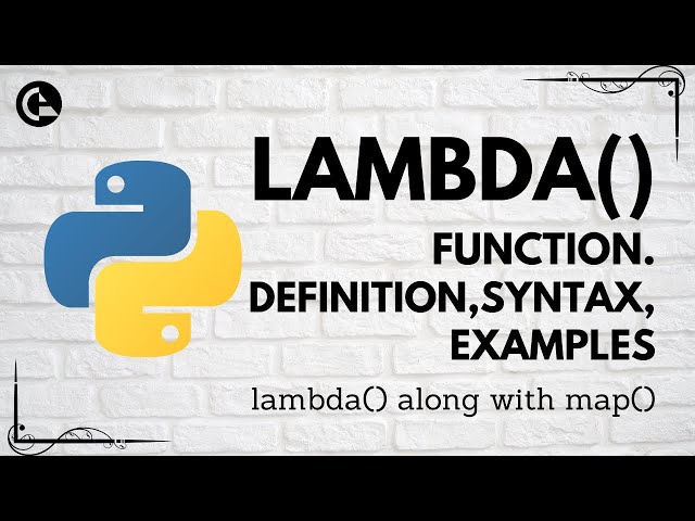 Lambda Function in Python | Definition, Syntax, Example | lambda() along with map() | codeayan