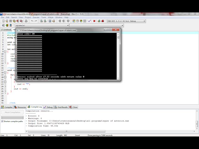 A program to write  a method squareOfAsteriks that displays a solid square