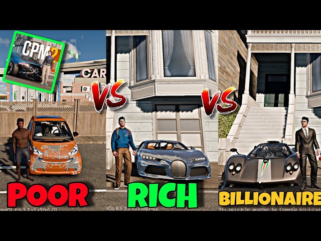Poor vs Rich vs Billionaire in cpm 2 | Car Parking Multiplayer