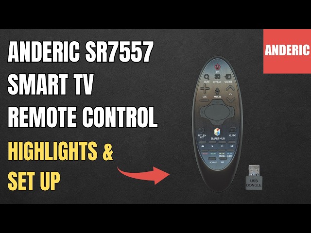 Anderic SR7557 Smart TV Remote Control for Samsung with Pointer | RF | No Voice - Highlights & Setup