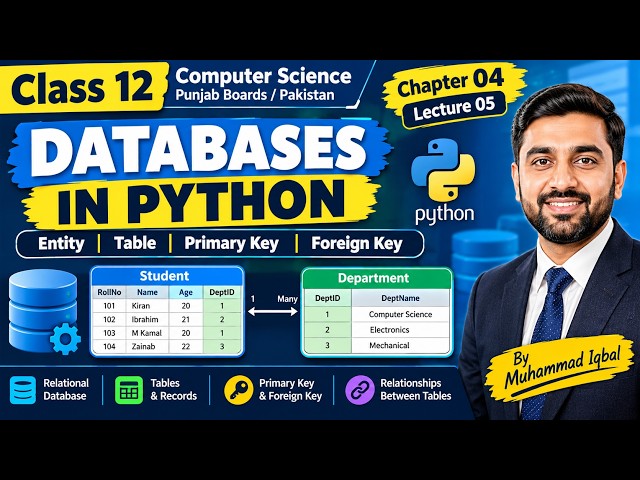 Working with Databases in Python | Class 12 Computer Science | Chapter 04
