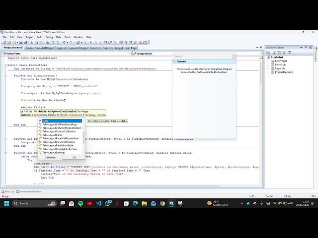 How to work with a Data Grid View VB