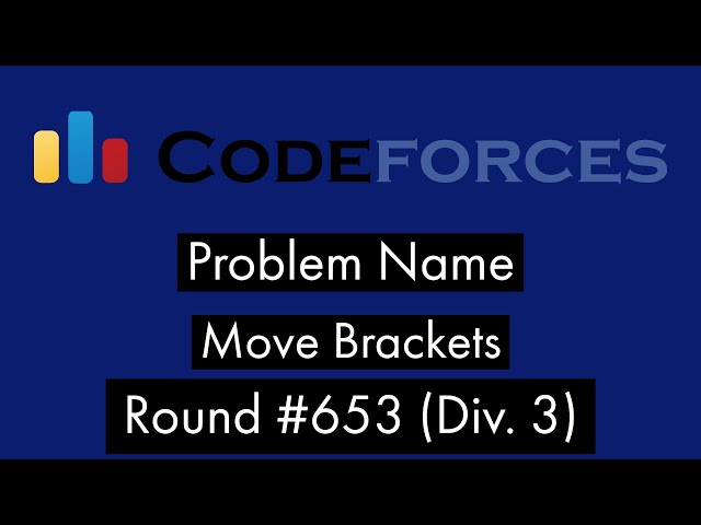 Move Brackets Codeforces Solution