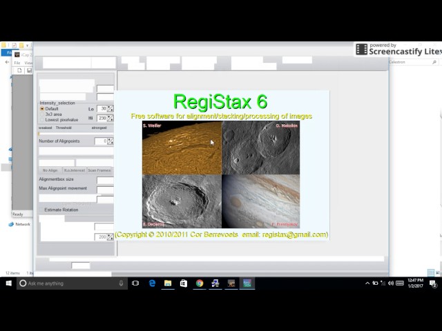 Celestron Neximage 10 Windows PC Installation