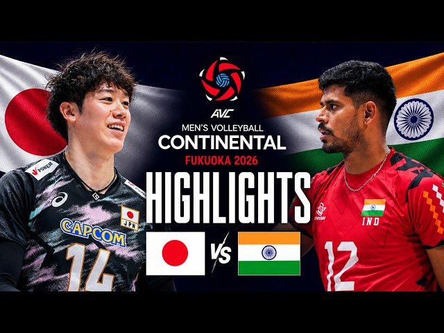 Japan 🇯🇵 vs India 🇮🇳 | Quarter Final Highlights | AVC Men's Continental Championship 2026
