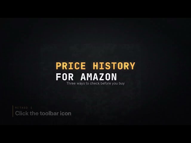 Price History for Amazon - (Chrome Extension) — check before you buy, in one click