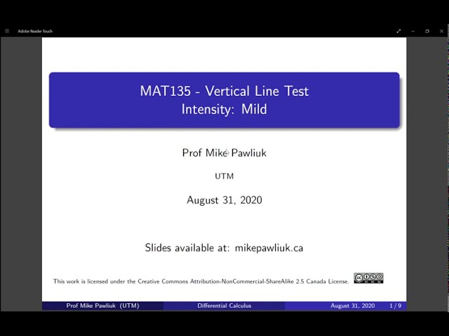 Differential Calculus - 1.1 - Vertical Line Test - [Mild]