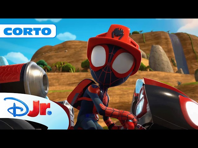 CONOCE A SPIDEY Y SU SUPEREQUIPO: El barco de Resca-telarañas y la spin-moto 🛳️ | @DisneyJuniorES