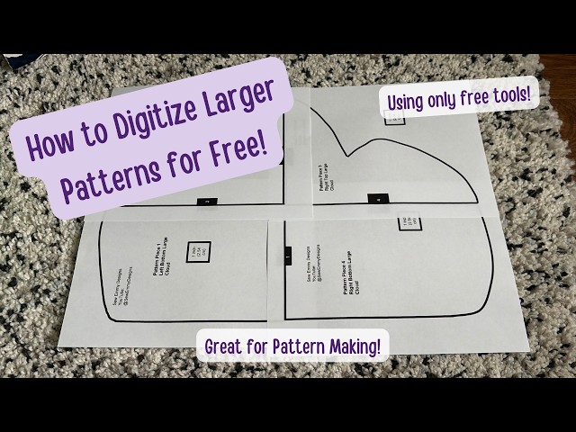 How to Digitize Larger Sewing Patterns for Free | Easy Way to Create Printable Sewing Patterns