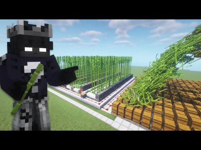 Easy Bamboo Farm 100k Per Second Bedrock & Jave #minecraft